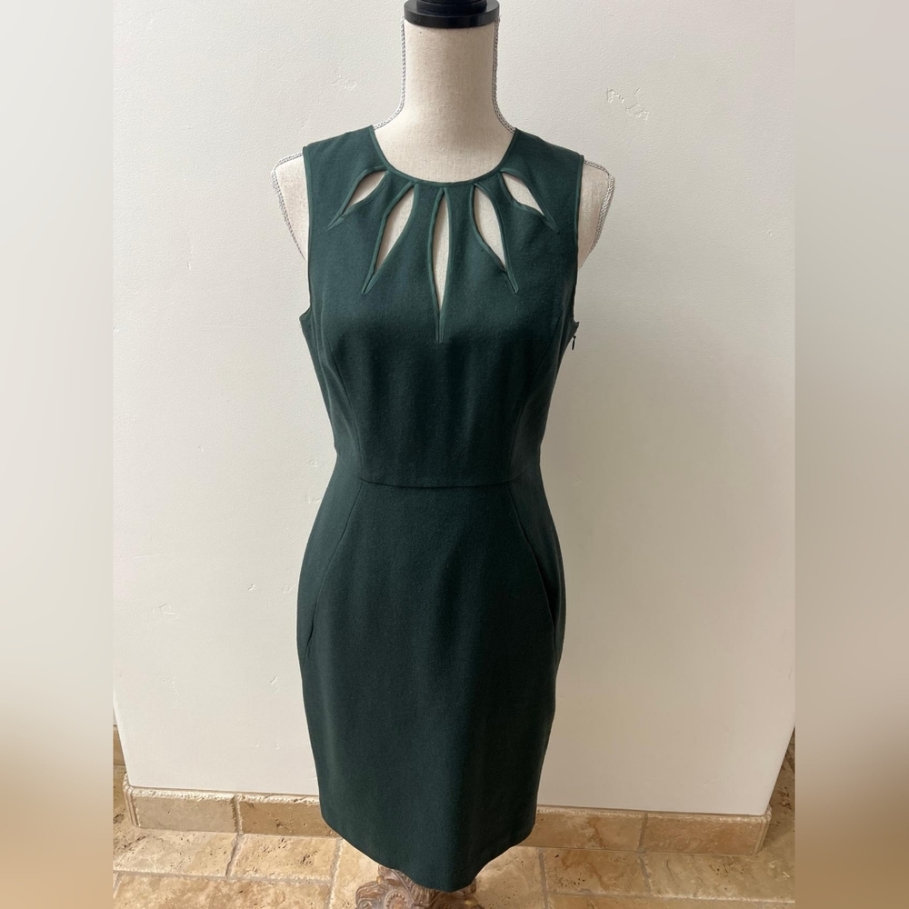 Susana Monaco Dark Green Sleeveless Mini Dress